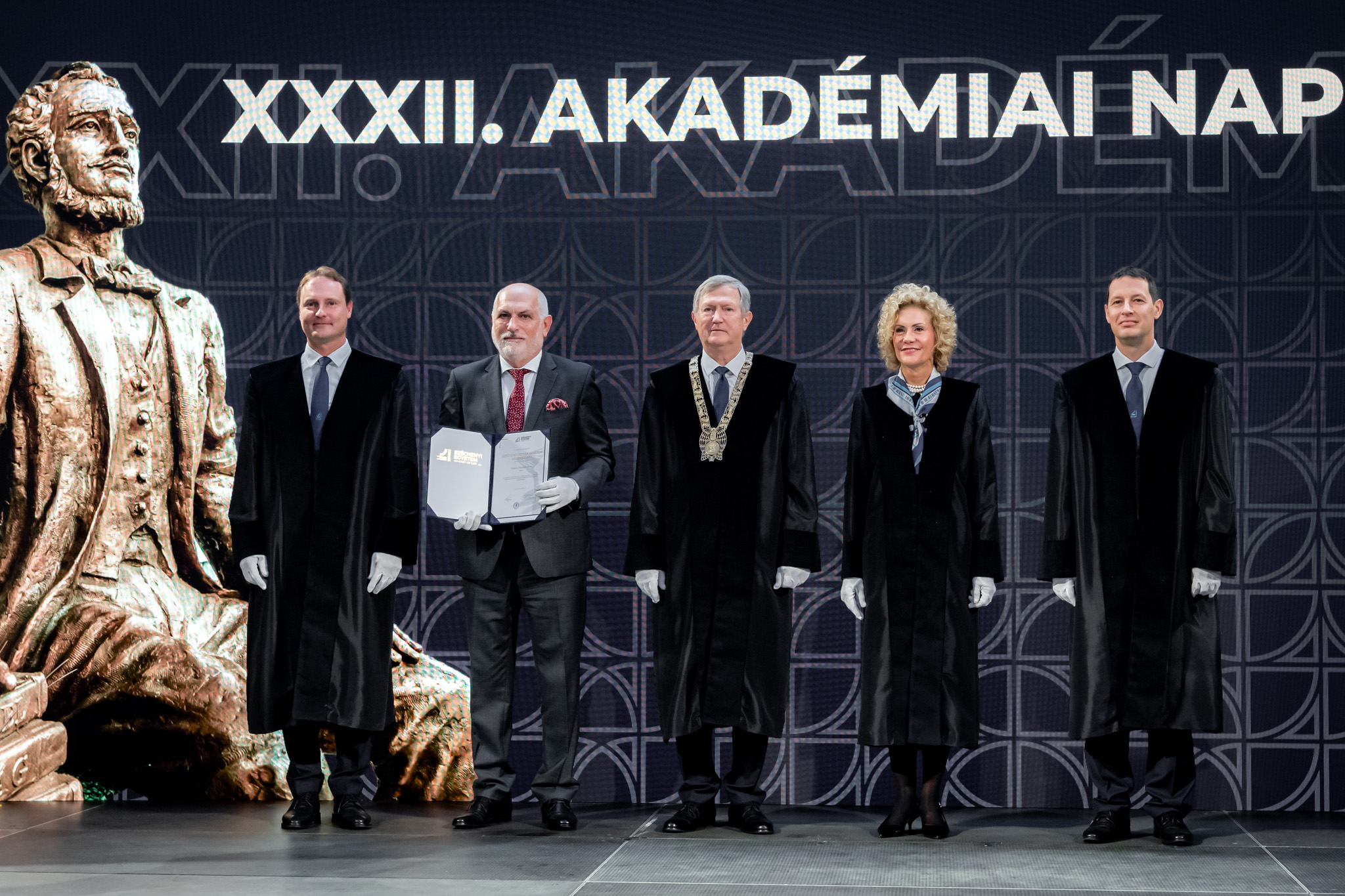 Imre Pintér-Péntek was also named an honorary citizen of the university. (Photo: András Adorján)